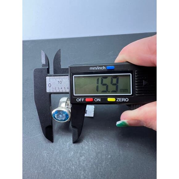 NEW Swiss blue topaz sterling silver ring size 8.5 / 6.64 grams - Picture 9 of 11